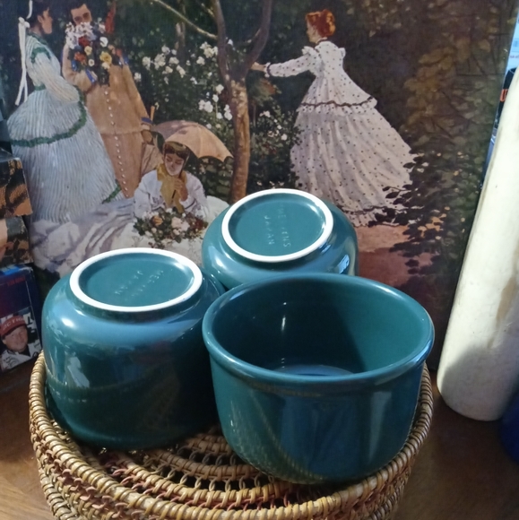 🎻Thick Artisan Weaved Covered Wicker Basket & 3 Mervyn Japan Soup Bowl.🍜 - Picture 4 of 8